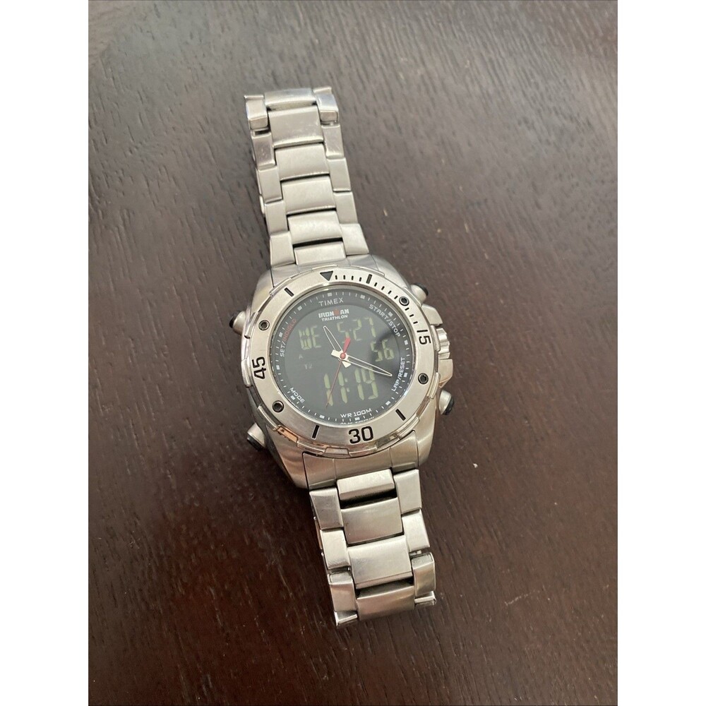 TIMEXIRONMAN TRIATHLON INDIGLO T5K406 ANA-DIGI QUARTZ WR 100M MEN'S WATCH